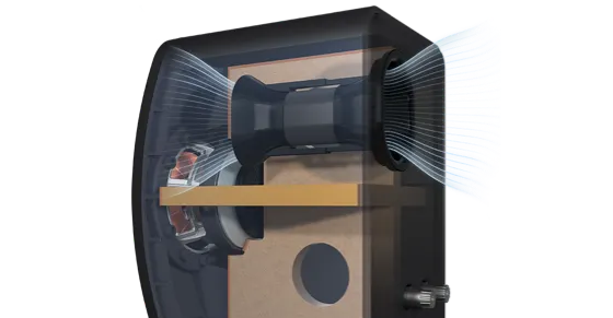 KEF LS50 Meta - flexibilní port